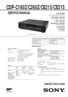 Sony CDP-CE215 - Service Manual